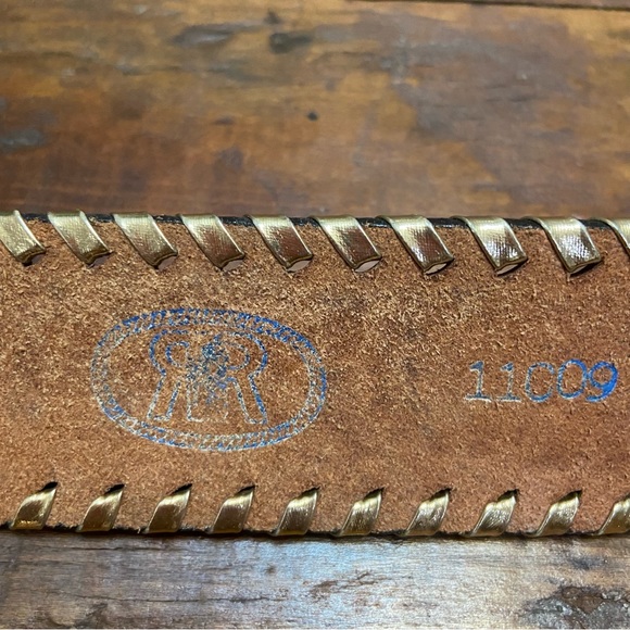 Western Vintage Tooled Leather Belt “Steve” Stamped On Center Back - size - Picture 5 of 7